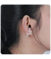 Cutie Snake Shaped Silver Ear Cuff EC-1456